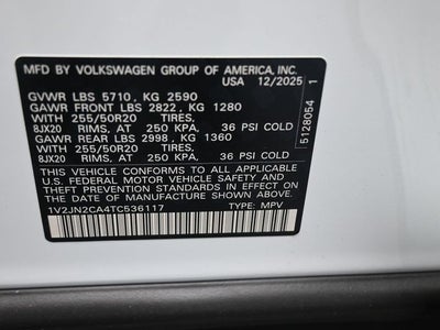 2026 Volkswagen Atlas 2.0T SE w/Technology