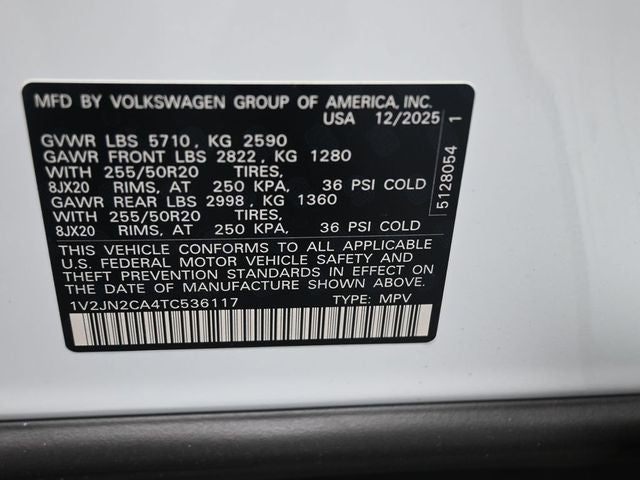 2026 Volkswagen Atlas 2.0T SE w/Technology