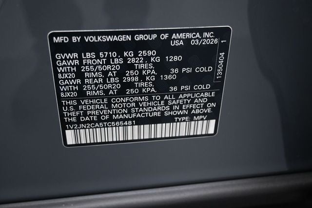 2026 Volkswagen Atlas 2.0T SE w/Technology