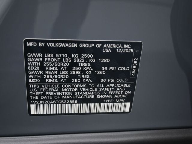 2026 Volkswagen Atlas 2.0T SE w/Technology