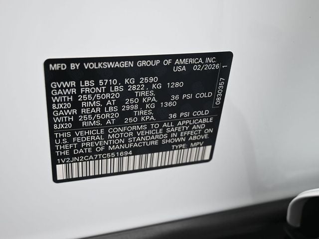 2026 Volkswagen Atlas 2.0T SE w/Technology