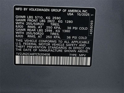 2026 Volkswagen Atlas 2.0T SE w/Technology