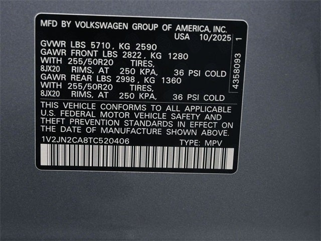 2026 Volkswagen Atlas 2.0T SE w/Technology