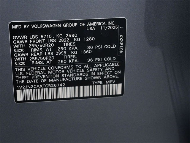 2026 Volkswagen Atlas 2.0T SE w/Technology