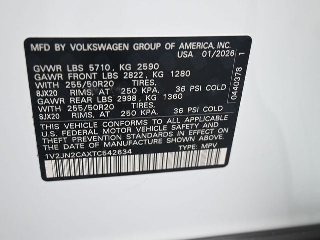2026 Volkswagen Atlas 2.0T SE w/Technology