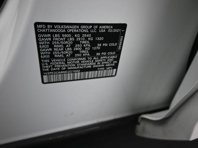 2021 Volkswagen Atlas Cross Sport 3.6L V6 SE w/Technology R-Line