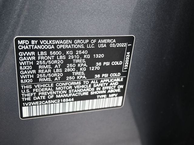 2022 Volkswagen Atlas Cross Sport 3.6L V6 SE w/Technology