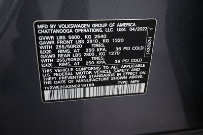 2022 Volkswagen Atlas Cross Sport 3.6L V6 SE w/Technology