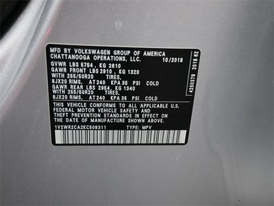 2019 Volkswagen Atlas 3.6L V6 SE w/Technology