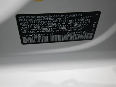 2022 Volkswagen Passat 2.0T SE