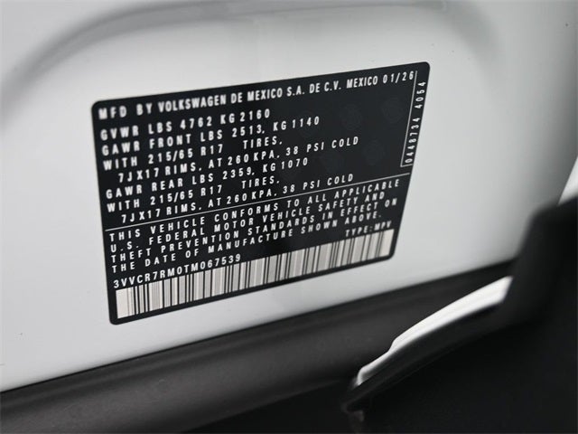 2026 Volkswagen Tiguan 2.0T S