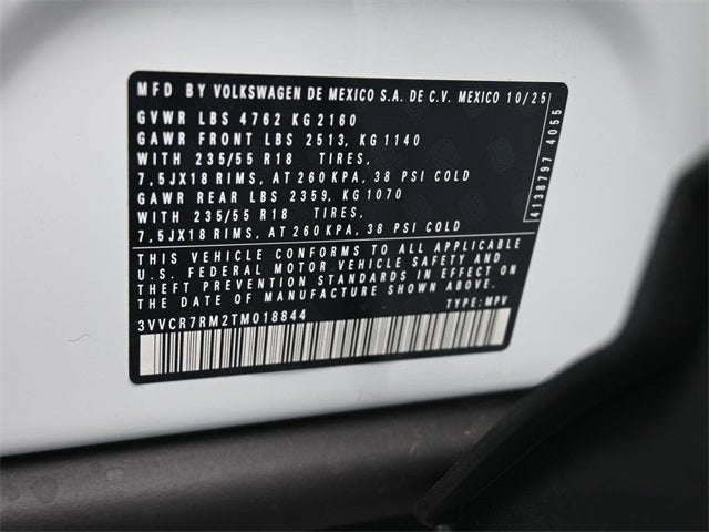 2026 Volkswagen Tiguan 2.0T S