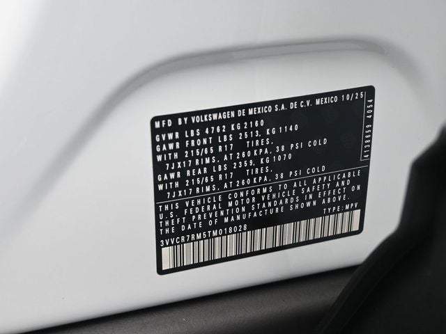 2026 Volkswagen Tiguan 2.0T S