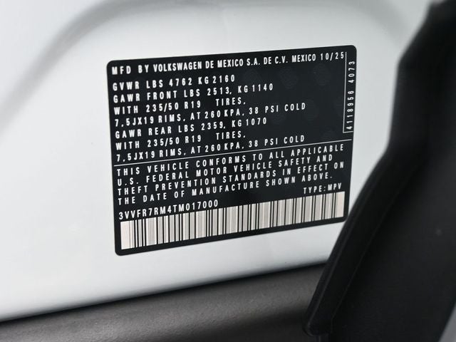2026 Volkswagen Tiguan 2.0T SE