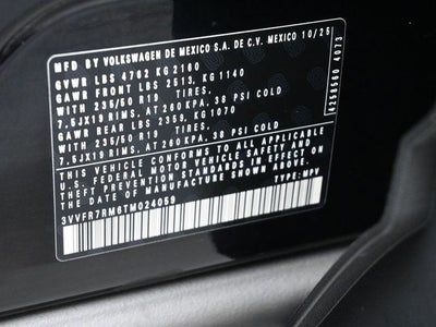 2026 Volkswagen Tiguan 2.0T SE