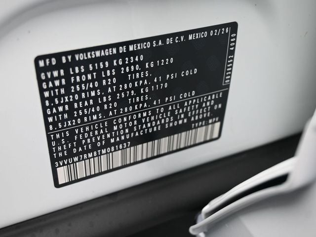 2026 Volkswagen Tiguan 2.0T SEL R-Line Turbo