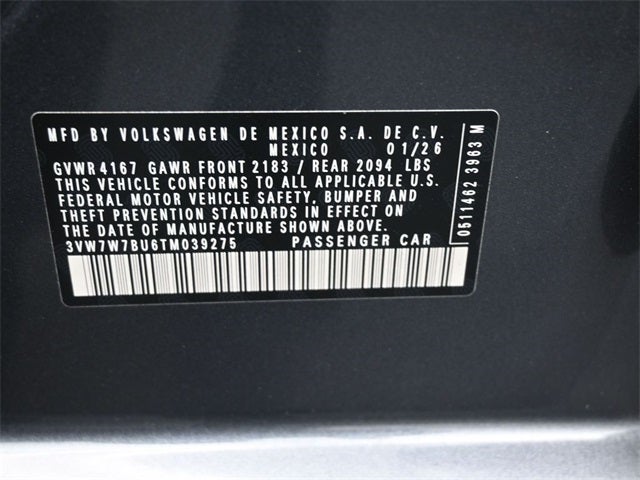 2026 Volkswagen Jetta 1.5T SE