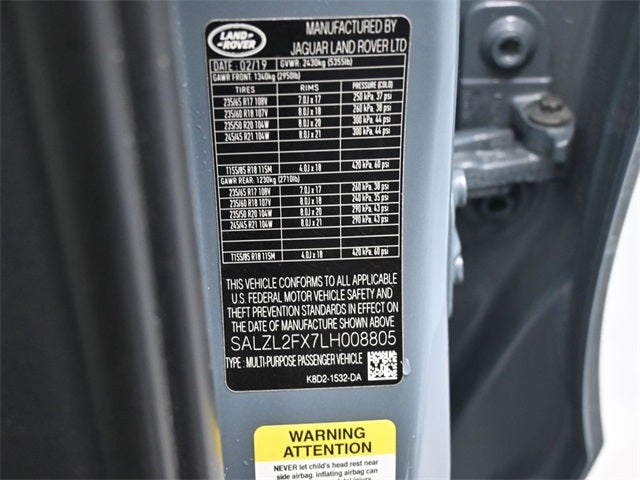 2020 Land Rover Range Rover Evoque First Edition