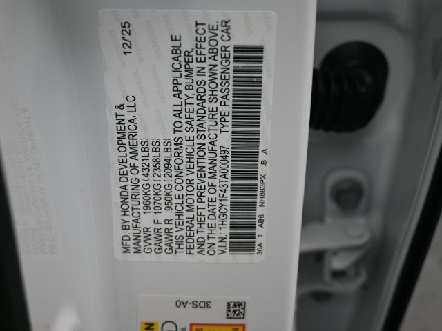 2026 Honda Accord SE