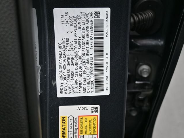 2026 Honda Civic Sport