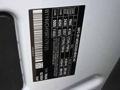 2024 Mercedes-Benz eSprinter 2500 Cargo 170 WB High Roof