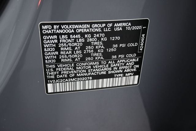 2021 Volkswagen Atlas Cross Sport 2.0T SE w/Technology