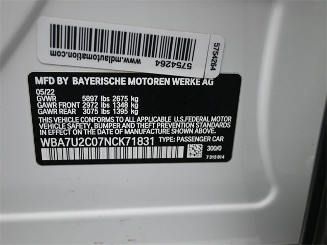 2022 BMW 7 Series 750i xDrive