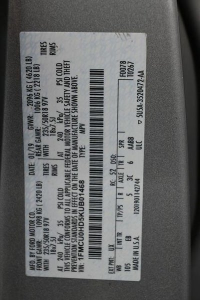 2019 Ford Escape SEL