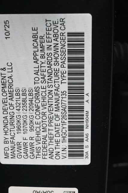 2025 Honda Accord LX