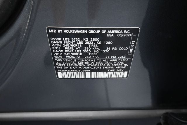 2024 Volkswagen Atlas 2.0T SE