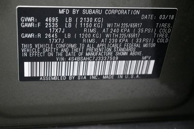 2018 Subaru Outback 2.5i Premium