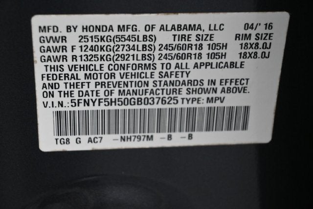 2016 Honda Pilot EX-L