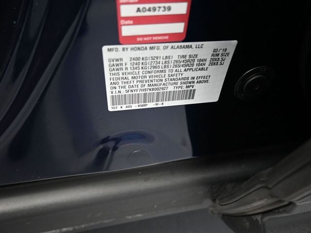 2019 Honda Passport Touring