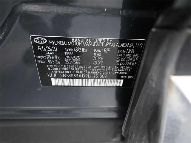 2020 Hyundai Santa Fe SEL