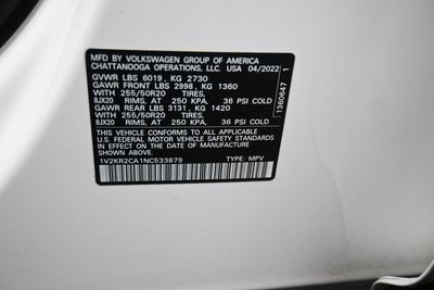 2022 Volkswagen Atlas 3.6L V6 SE w/Technology