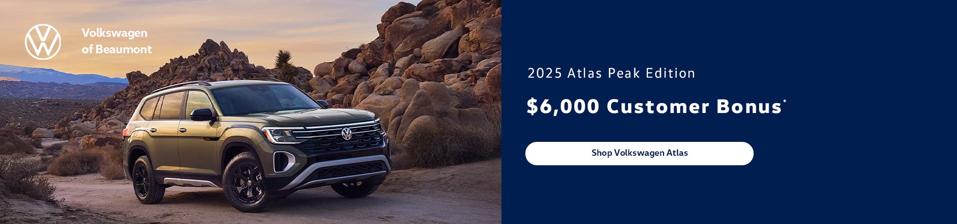 $6000 Customer Bonus on 2025 Atlas Peak Edition