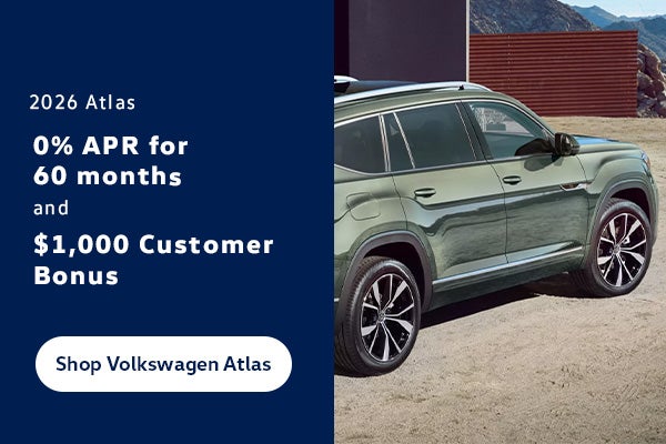  2026 Atlas 0% APR for 60 months and $1,000 Customer Bonus
