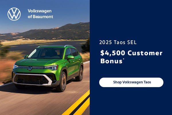$4500 Customer Bonus on 2025 Taos SEL